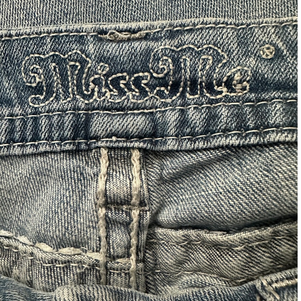 Miss Me Womens Signature Straight Leg Jeans Light Wash Size 29 - Picture 4 of 7